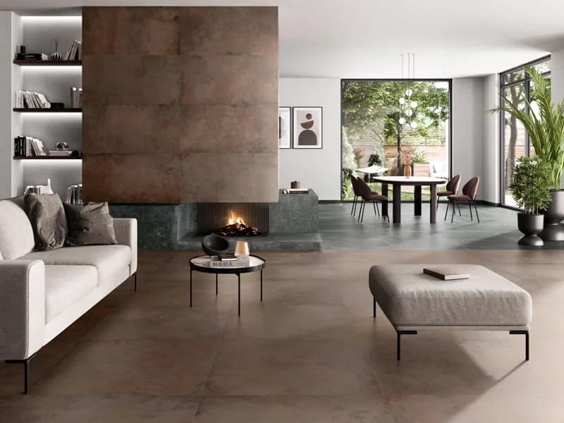 Feature wall and fireplace hearth