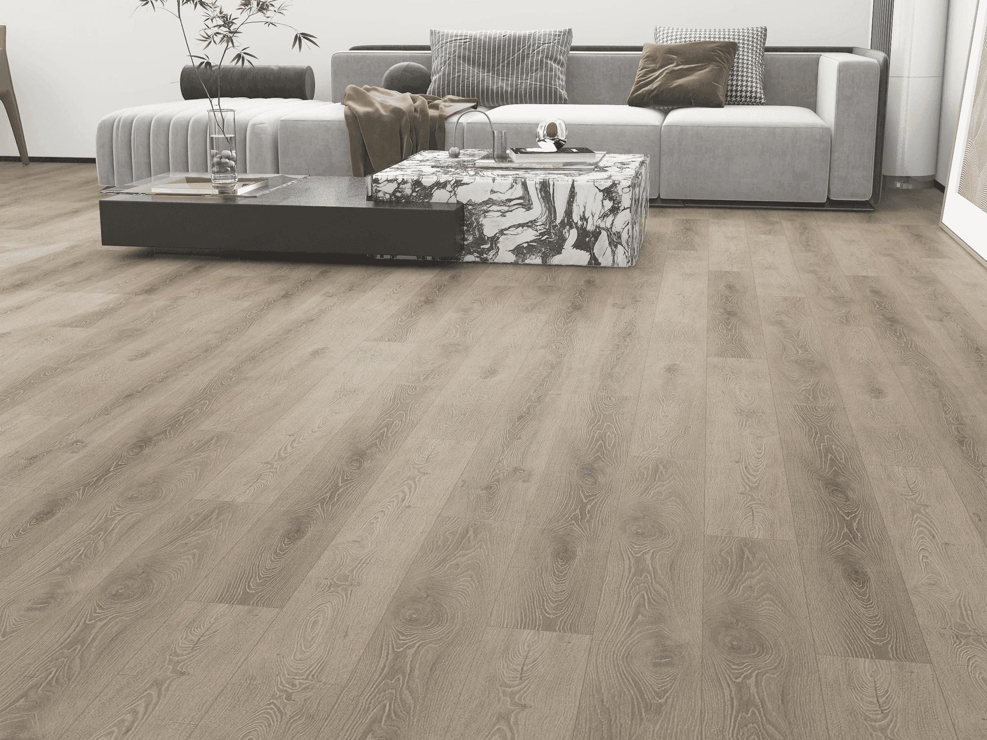 Herringbone Taupe Hybrid Flooring thumbnail 3