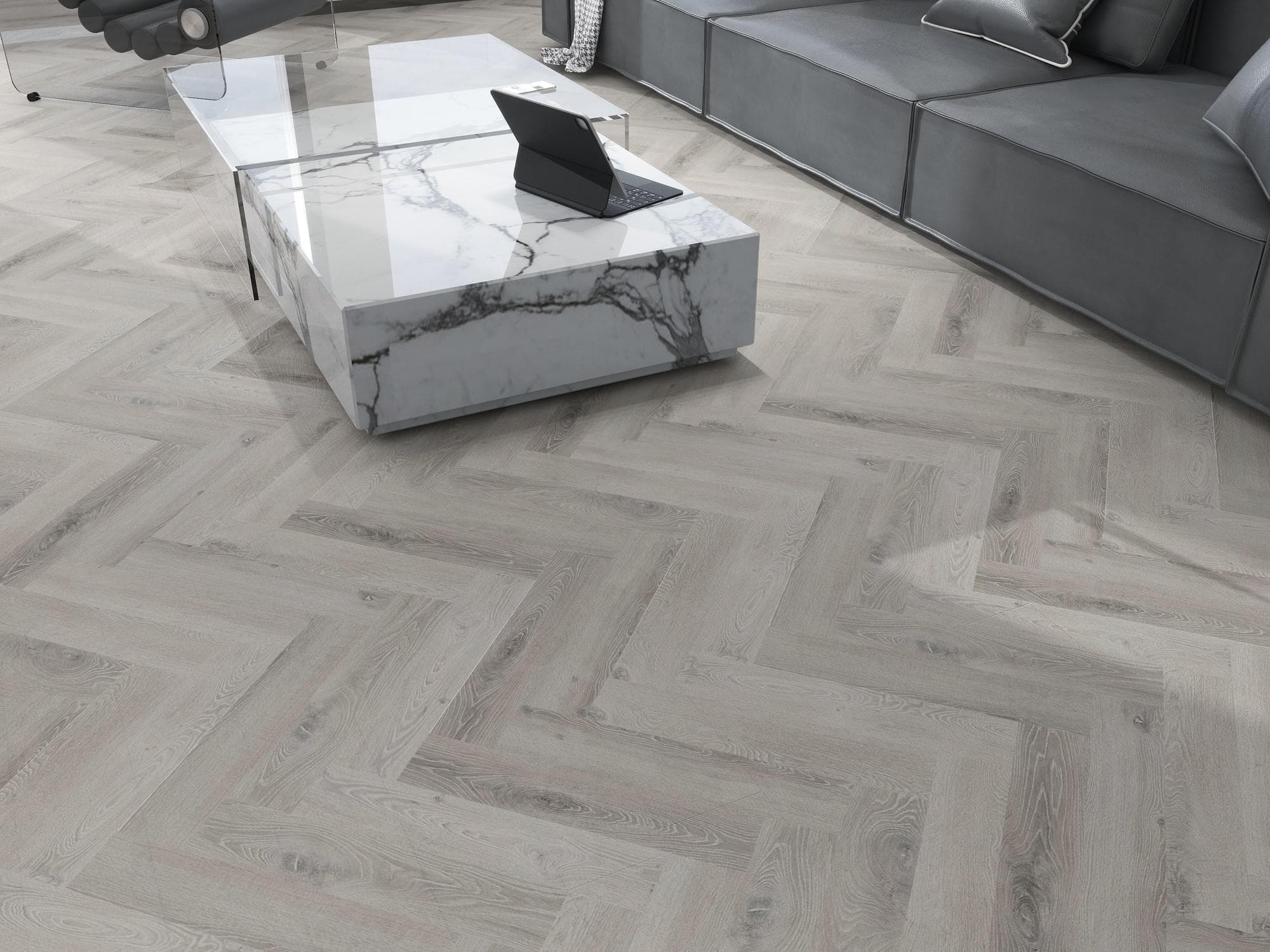 Herringbone Storm Hybrid Flooring thumbnail 2