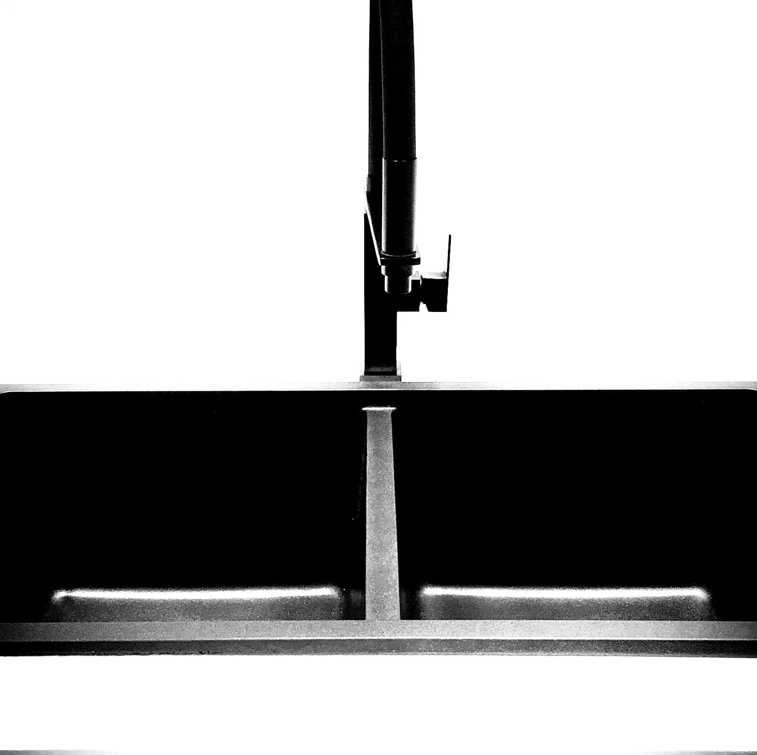 Square Flexible Kitchen Mixer Tap - Matte Black thumbnail 6