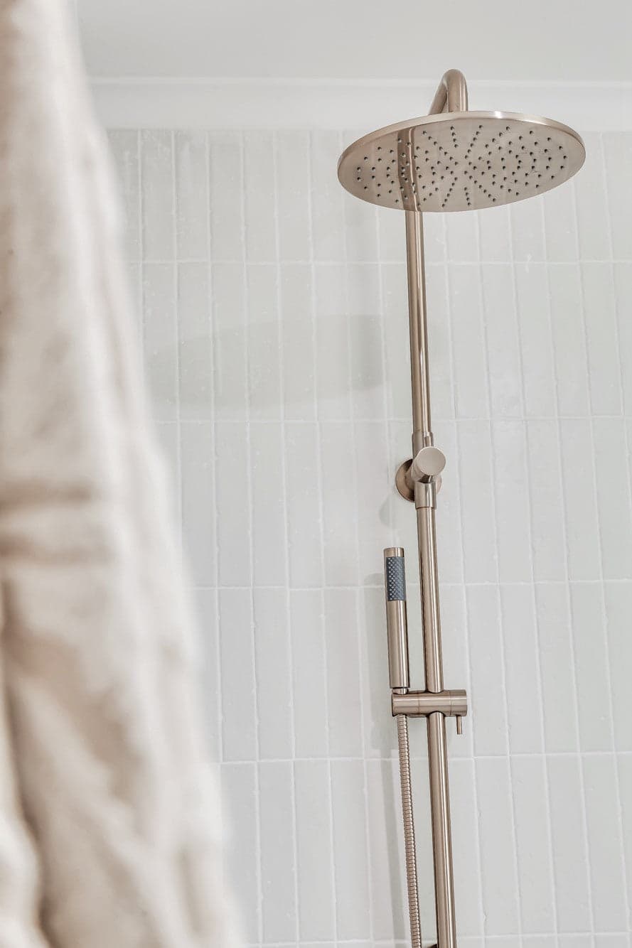 Round Combination Shower Rail, 300mm Rose, Single Function Hand Shower - Champagne thumbnail 6