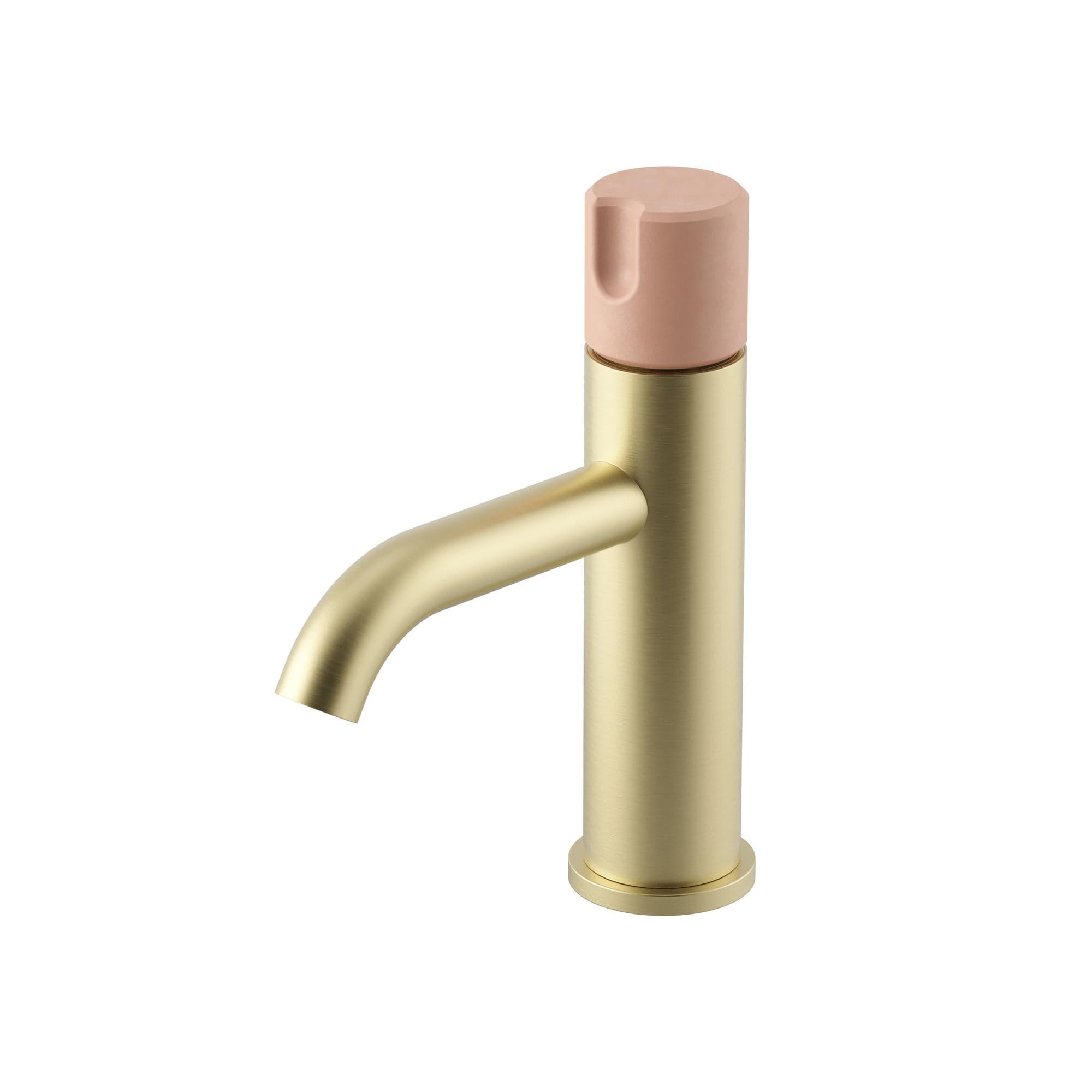 Meir X Nood Co. Alchemy Series Progressive Basin Mixer - Tiger Bronze x Blush Pink — view 1
