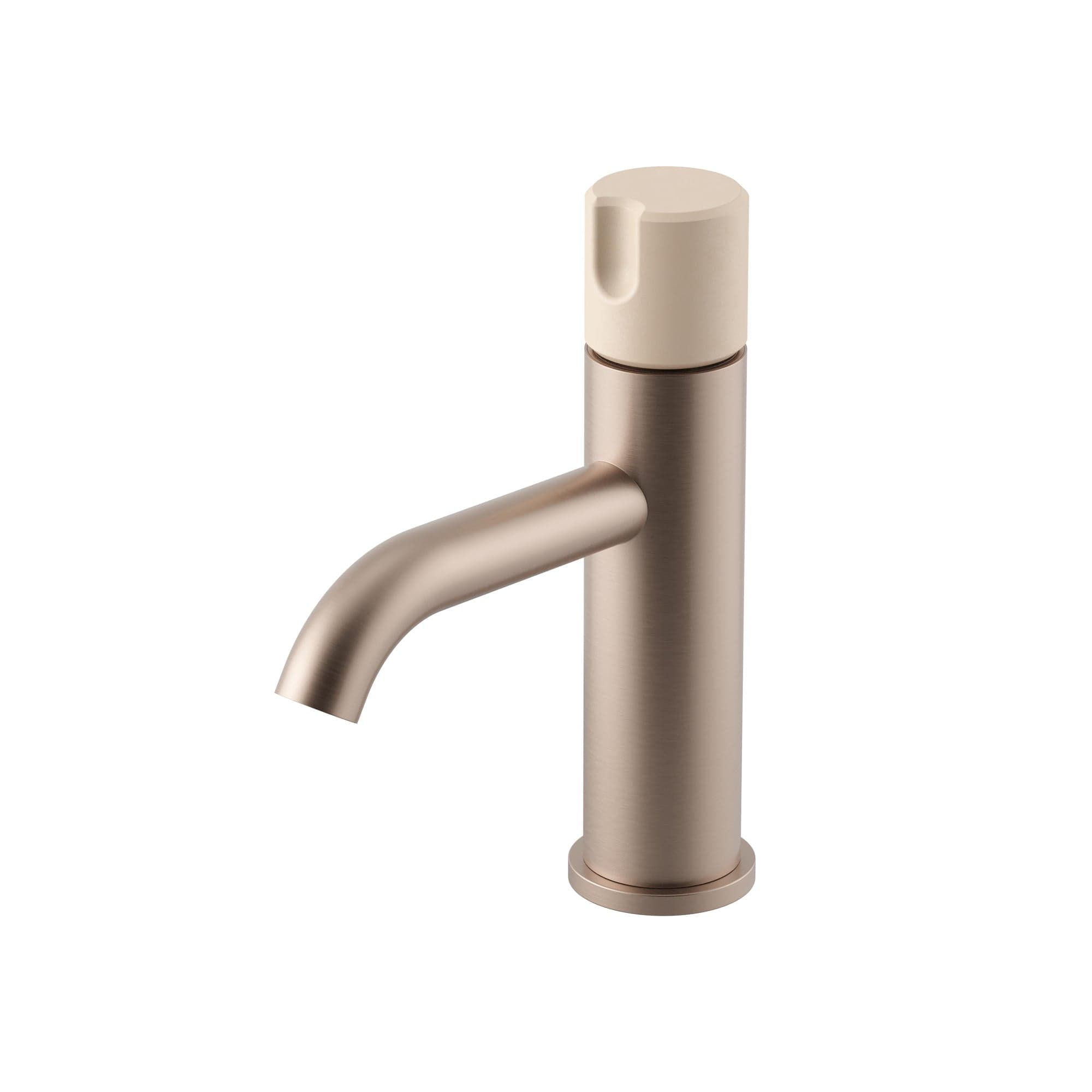 Meir X Nood Co. Alchemy Series Progressive Basin Mixer - Champagne x Mushroom — view 1