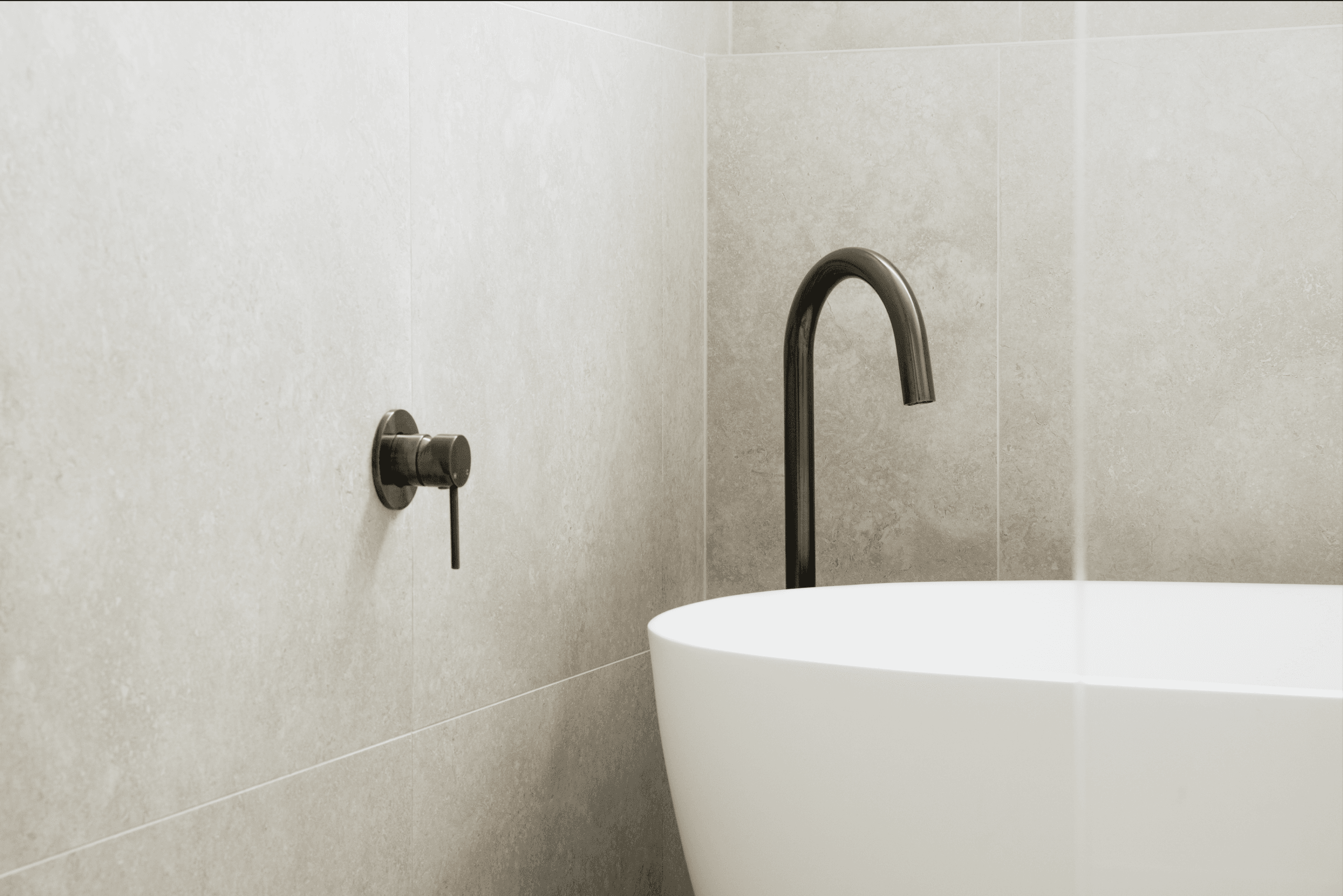 Round Freestanding Bath Spout - Shadow Gunmetal thumbnail 7