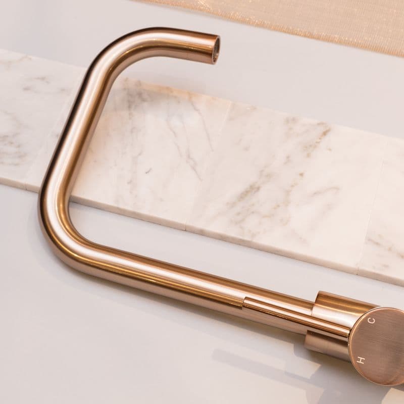Round Kitchen Mixer Tap - Champagne thumbnail 8