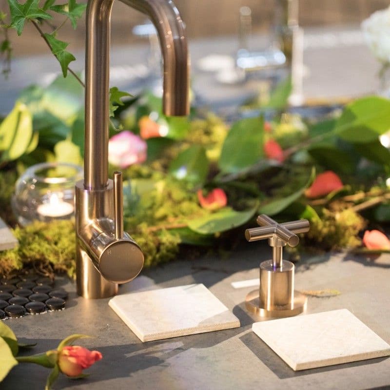 Round Kitchen Mixer Tap - Champagne thumbnail 7