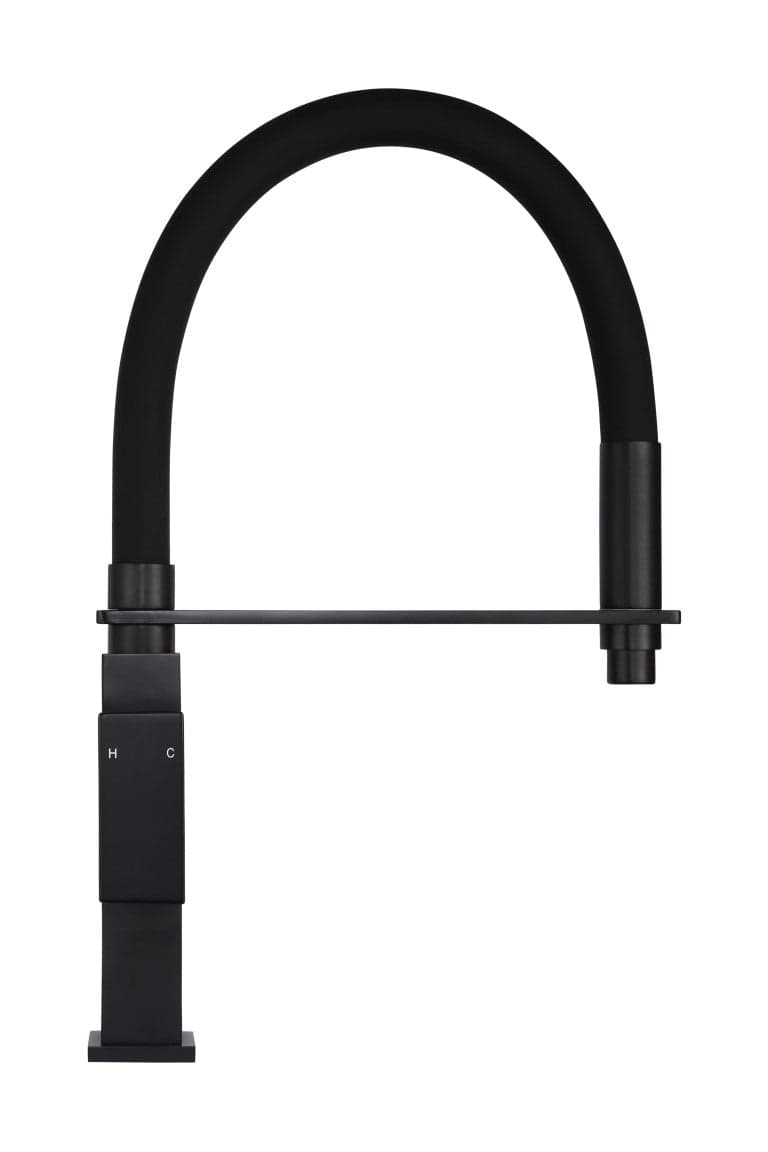 Square Flexible Kitchen Mixer Tap - Matte Black thumbnail 3