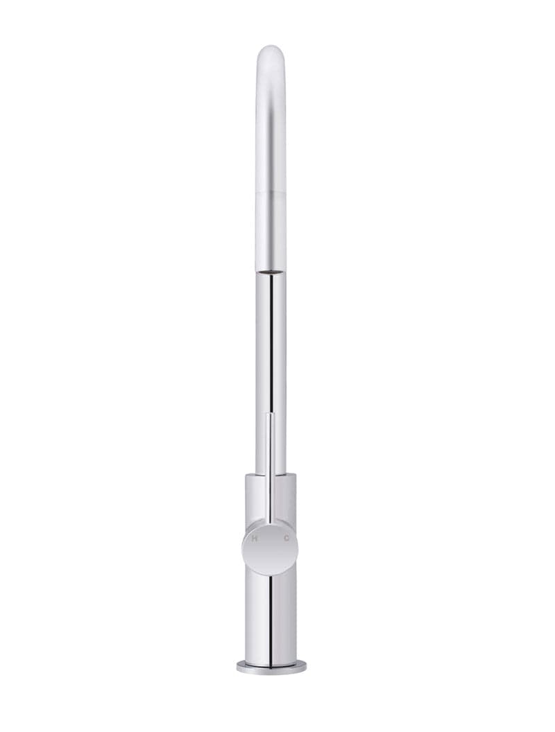 Round Piccola Pull Out Kitchen Mixer Tap - Polished Chrome thumbnail 3