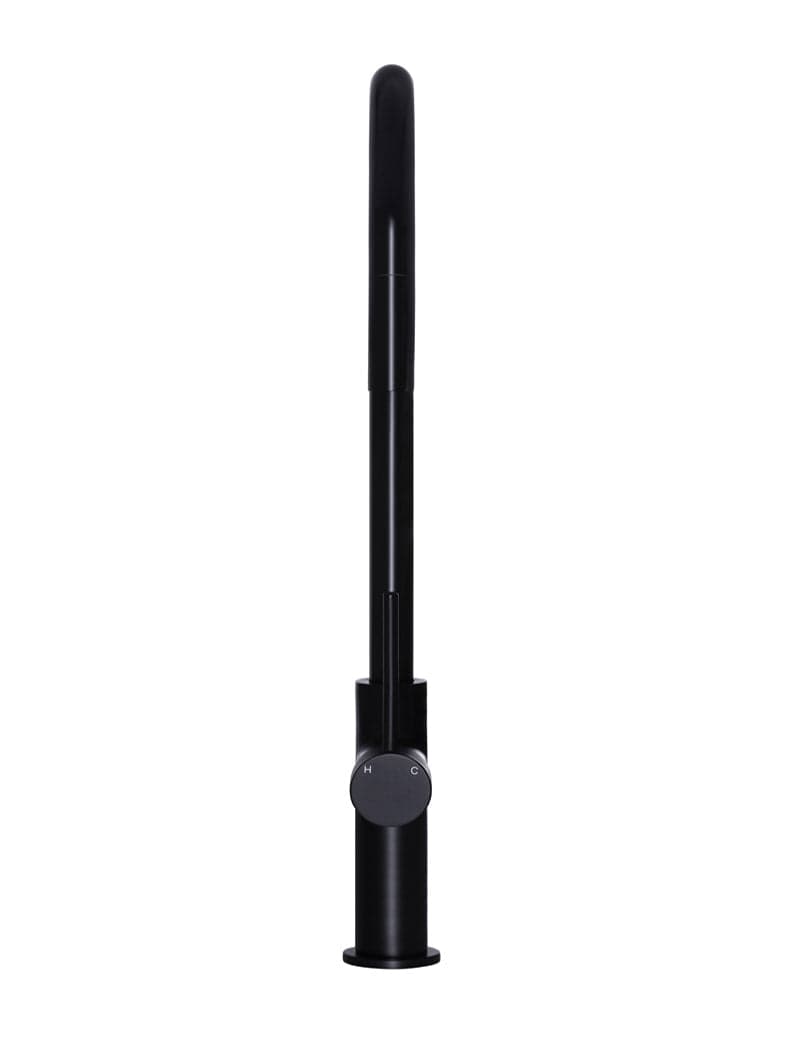 Round Piccola Pull Out Kitchen Mixer Tap - Matte Black thumbnail 3