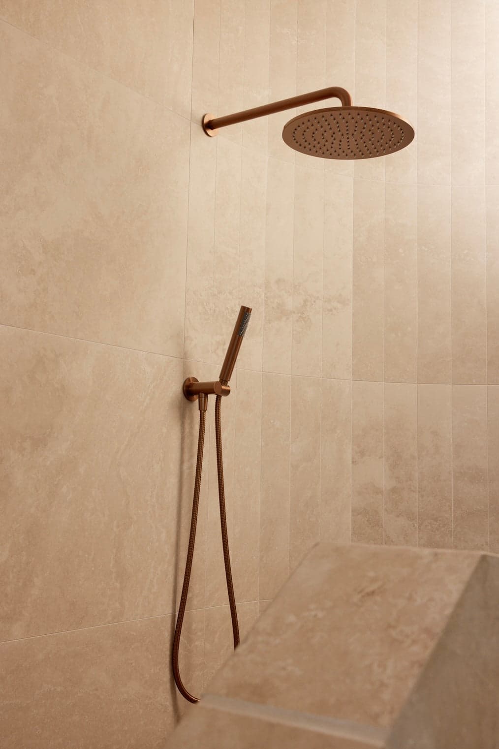 Round Shower on Swivel Bracket - Lustre Bronze thumbnail 4