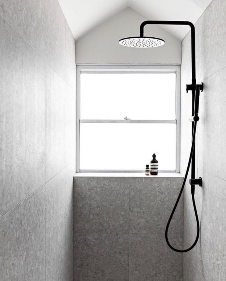 Round Combination Shower Rail, 300mm Rose, Single Function Hand Shower - Matte Black thumbnail 4