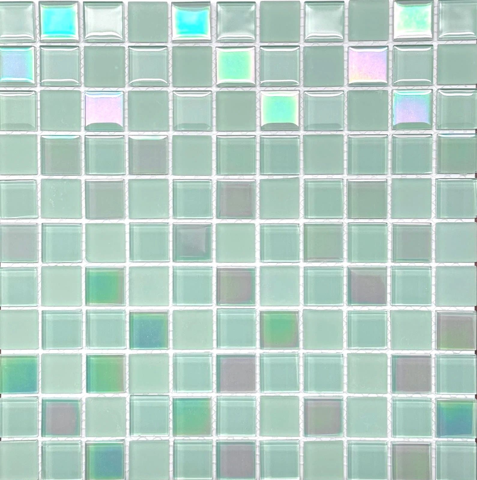 Perla Crystal Glass Mosaic 25mm x 25mm