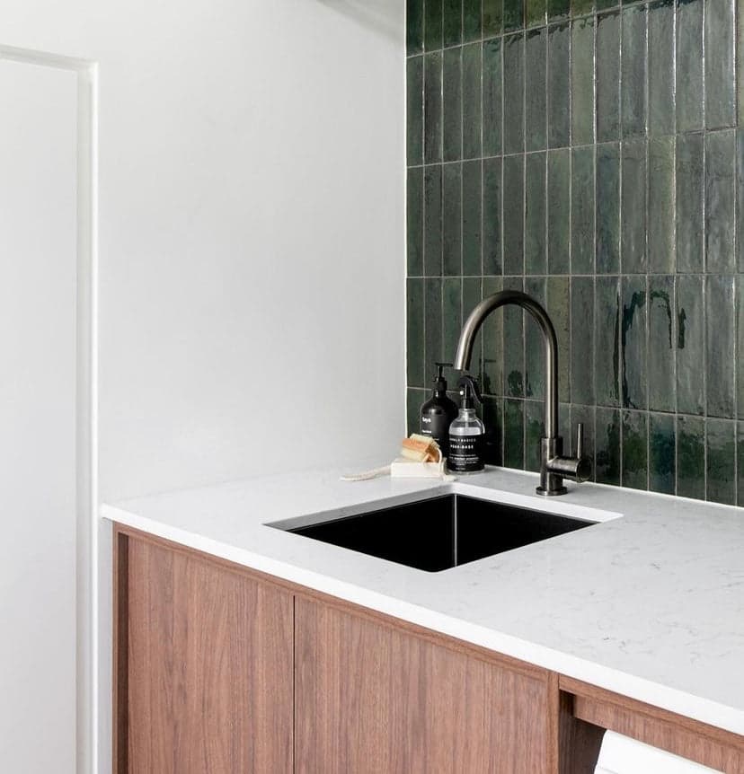 Round Gooseneck Kitchen Mixer Tap - Shadow Gunmetal thumbnail 6