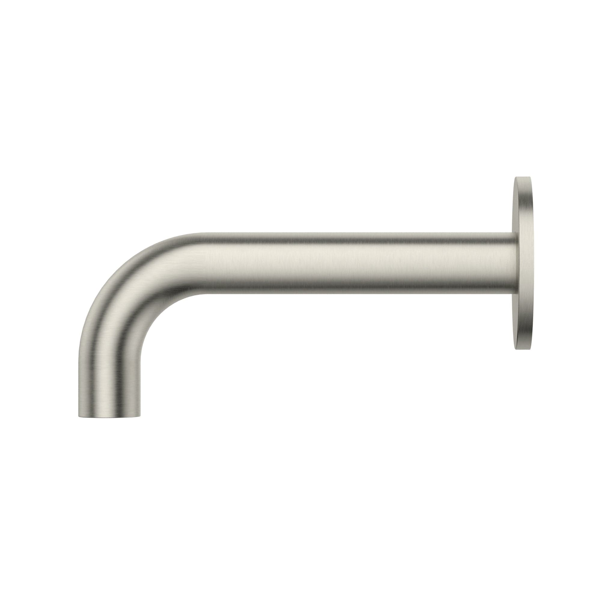 Universal Round Curved Spout 170mm - Brushed Nickel