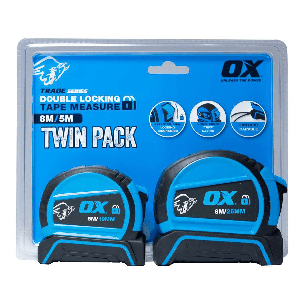 OX Trade Double Locking Tape Measure Twin Pack — view 1