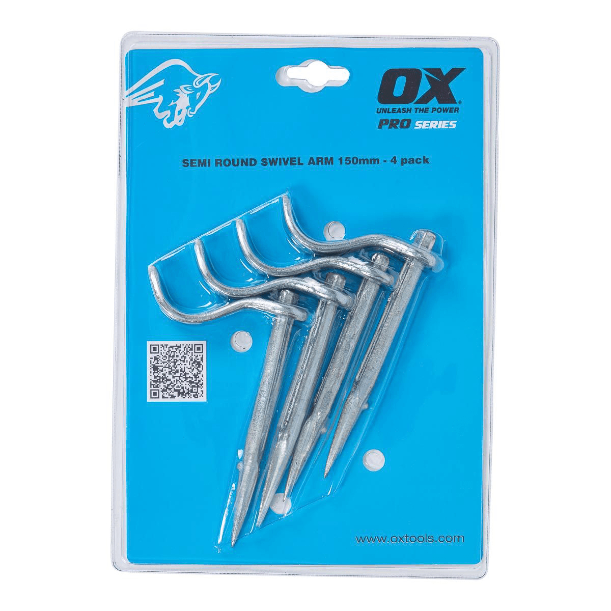 OX Professional Semi Round Dutch Pin, Swivel 4pk — view 1