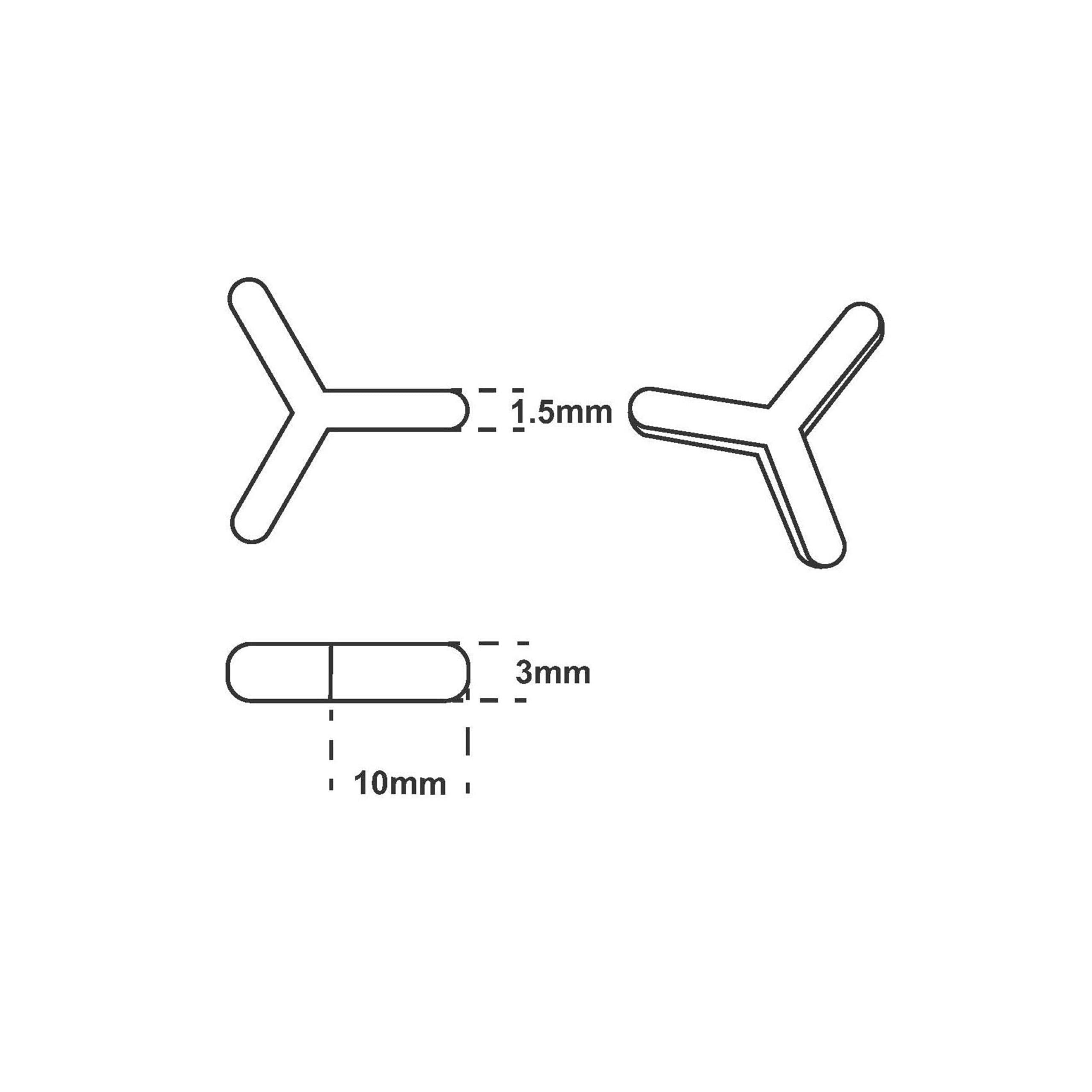 DTA Y Tile Spacers 1.5mm & 3mm x 250 thumbnail 3