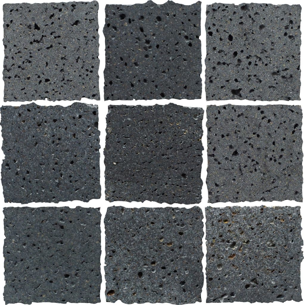 Elementa Travertine Black - 100x100mm Square Stone Tile — view 1