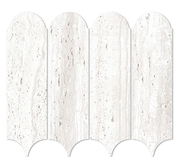 Euromarmo Mosaic Travertine Chiaro Feather — view 1