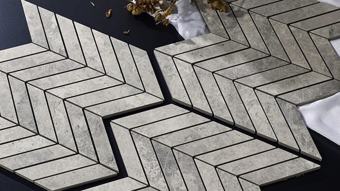 Tundra Grey Chevron Mosaic — view 1