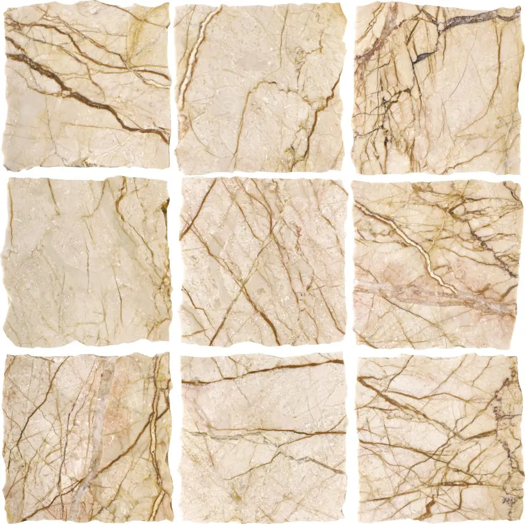 Elementa Cream Block - 100x100 Square Marble Tile — view 1