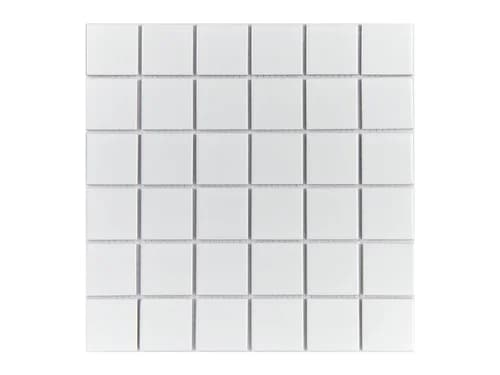 Santorini White Ceramic Mosaic 48mm x 48mm — view 1
