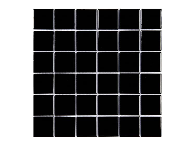 Tuscan Black Ceramic Mosaic 48mm x 48mm — view 1
