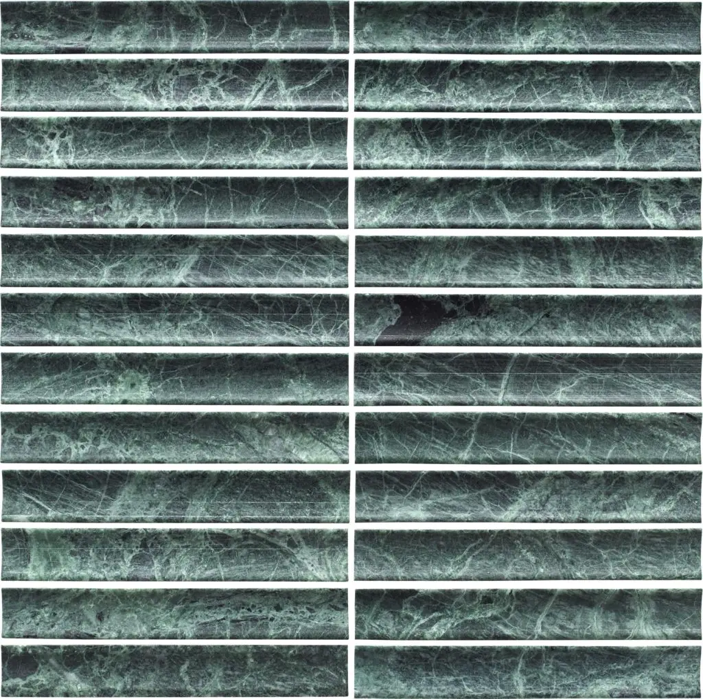 Elementa Verdi Alpi - Concave Mosaic Marble — view 1