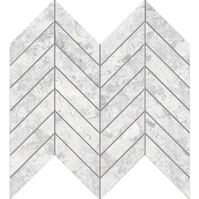 Tundra White Chevron Mosaic — view 1