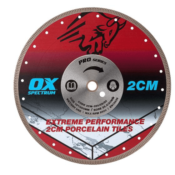 OX Tool 2CM Porcelain Diamond Blade 350mm — view 1
