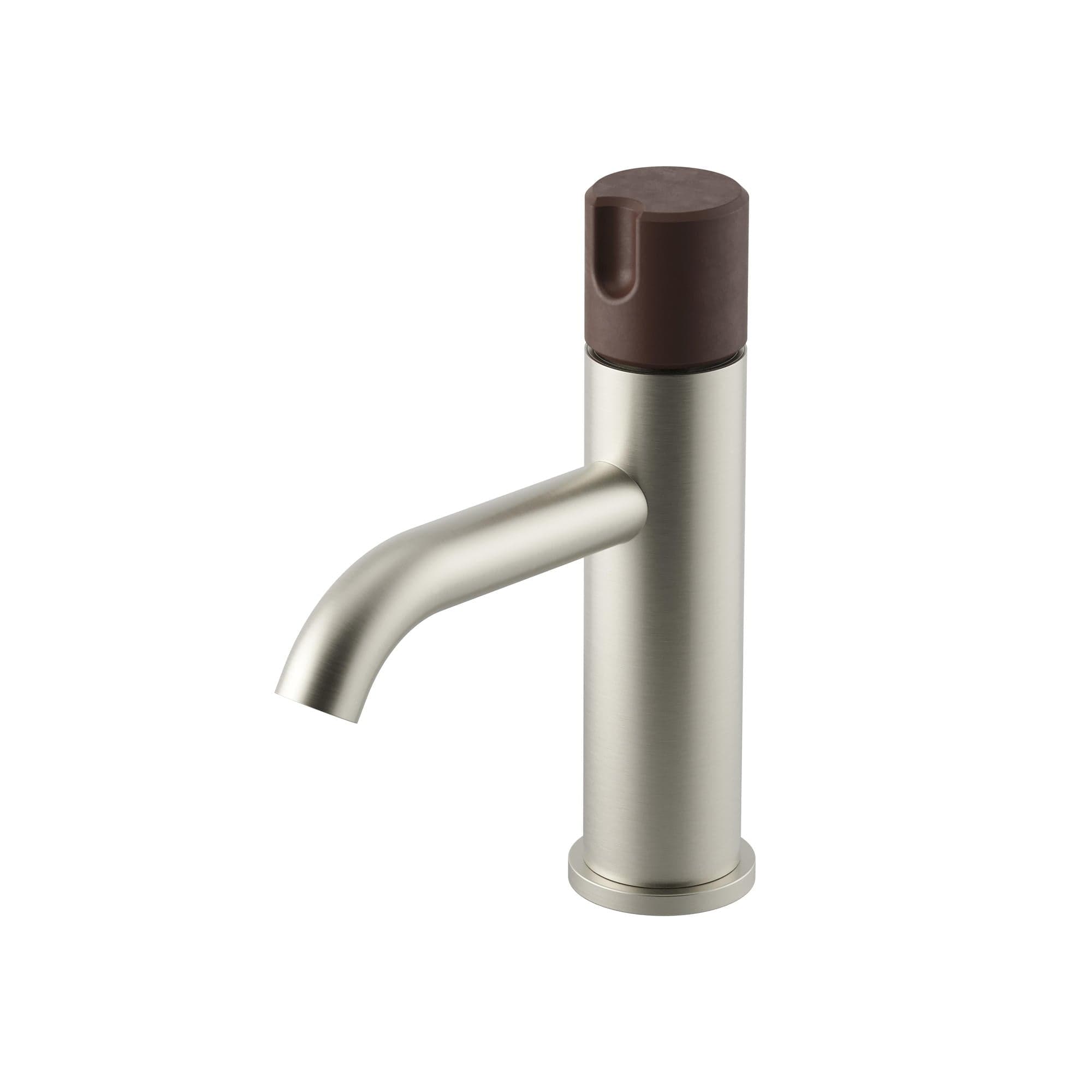 Meir X Nood Co. Alchemy Series Progressive Basin Mixer - Brushed Nickel x Slate — view 1