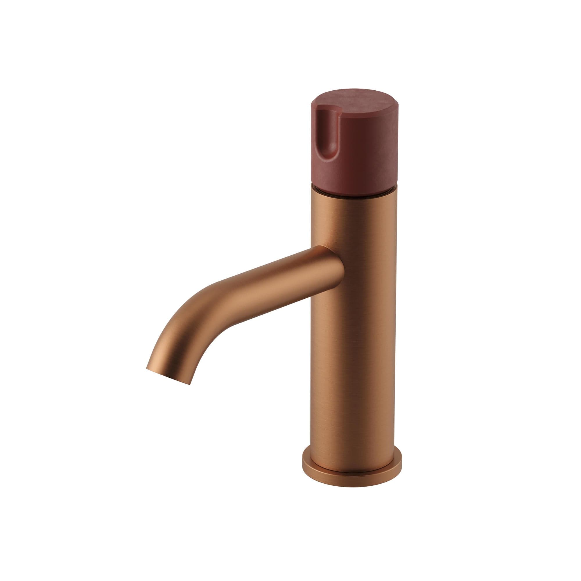 Meir X Nood Co. Alchemy Series Progressive Basin Mixer - Lustre Bronze x Clay — view 1