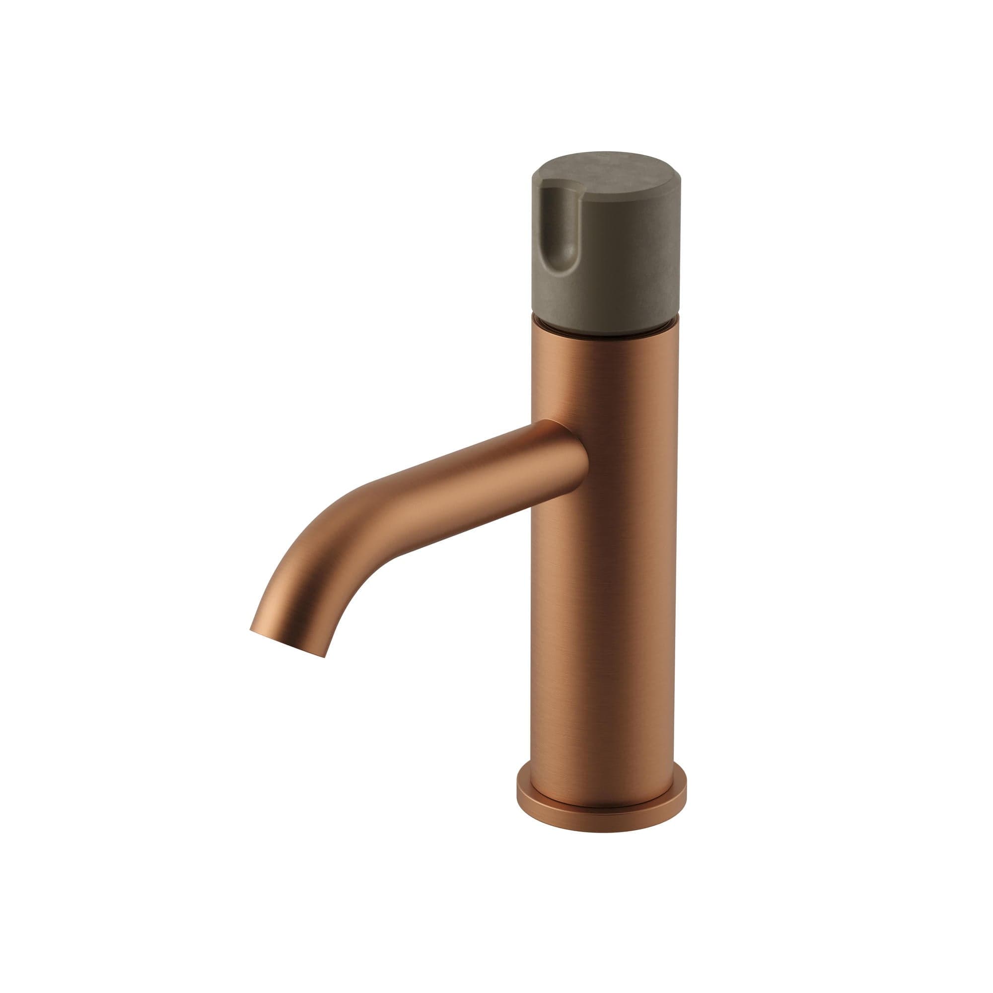 Meir X Nood Co. Alchemy Series Progressive Basin Mixer - Lustre Bronze x Olive — view 1
