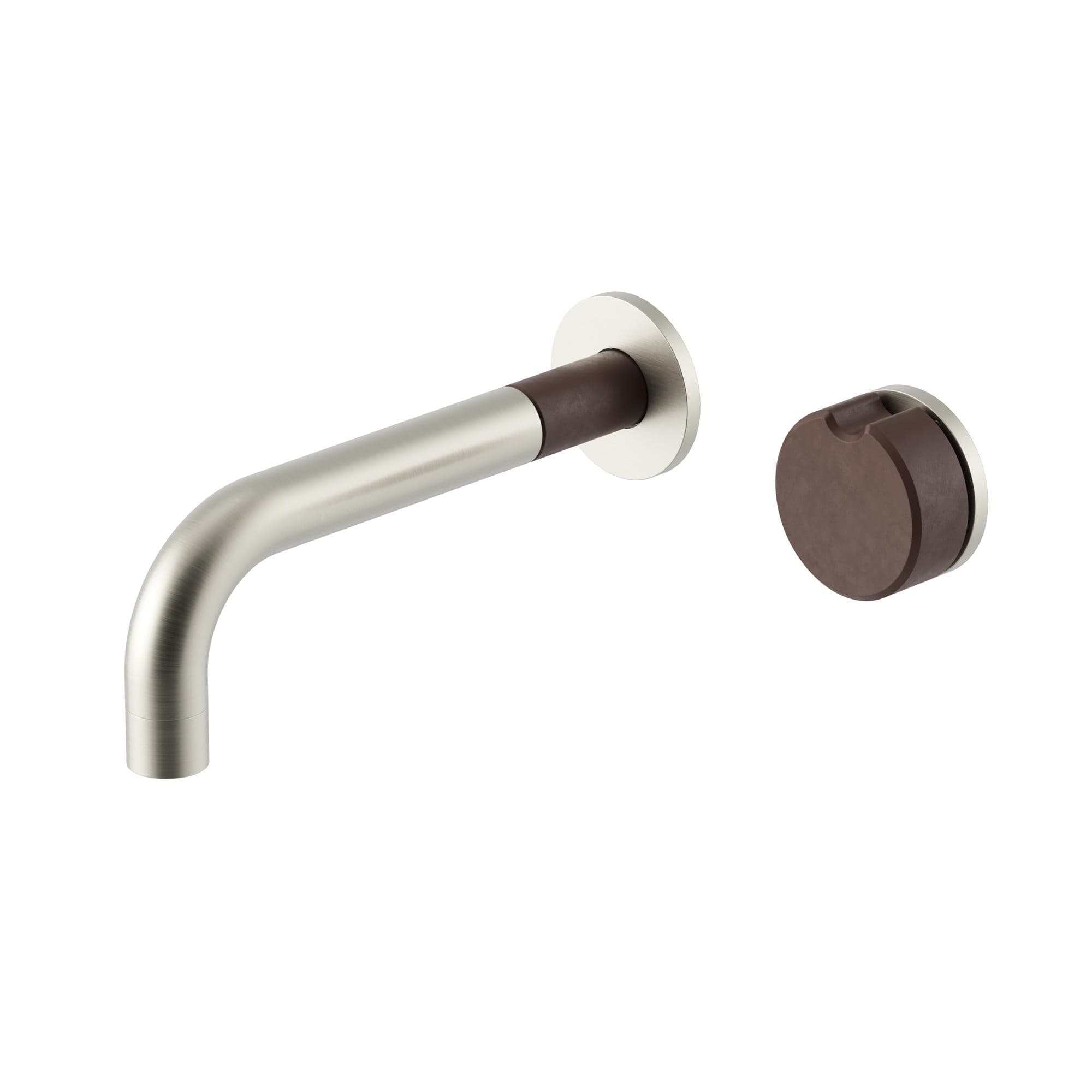 Meir X Nood Co. Alchemy Series Progressive Wall Mixer Set - Brushed Nickel x Slate — view 1