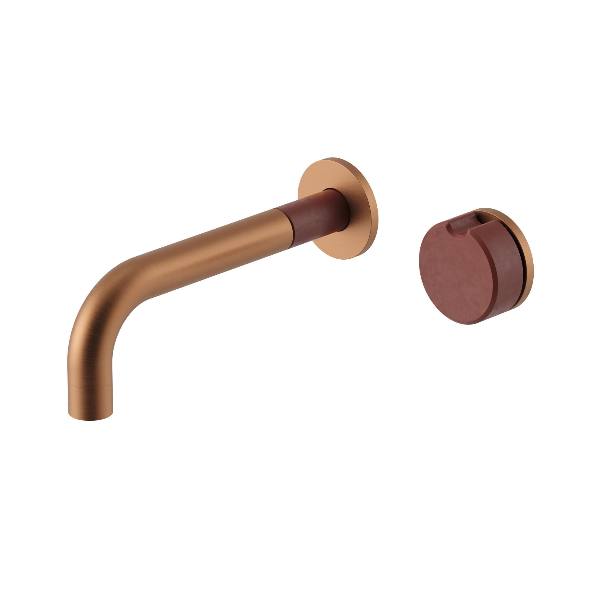 Meir X Nood Co. Alchemy Series Progressive Wall Mixer Set - Lustre Bronze x Clay — view 1