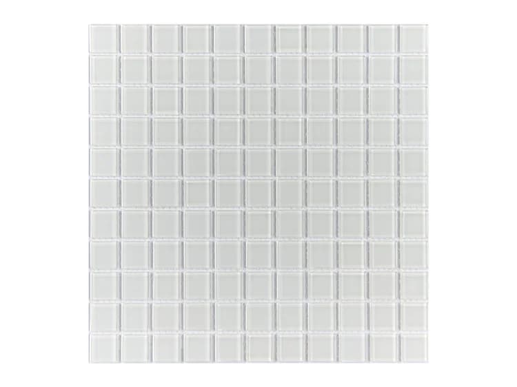 Bianco Crystal Glass Mosaic 25mm x 25mm — view 1