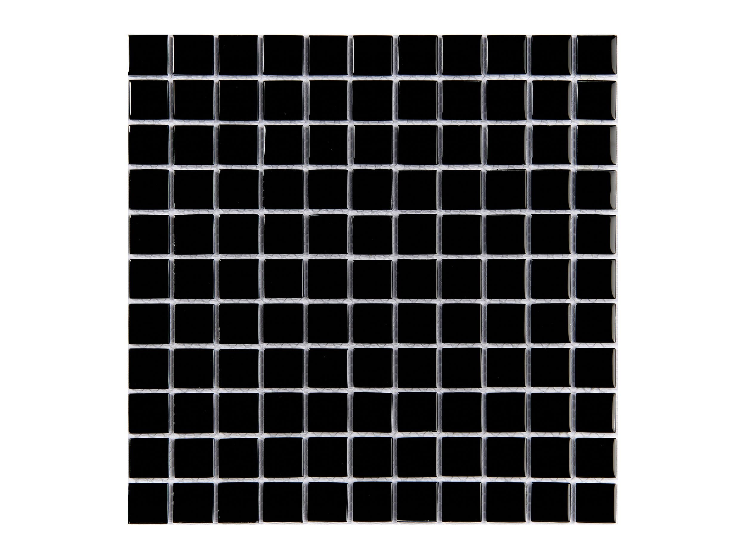 Nero Crystal Glass Mosaic 25mm x 25mm — view 1