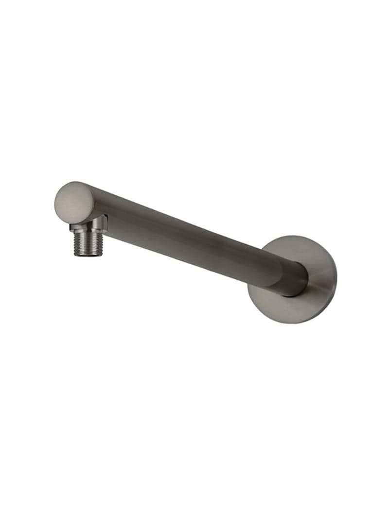 Round Wall Shower Arm 400mm - Shadow Gunmetal — view 1