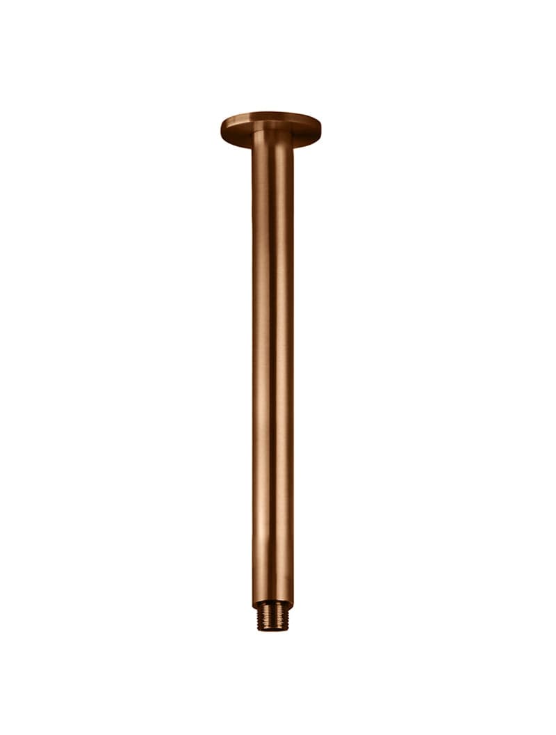 Round Ceiling Shower Arm 300mm - Lustre Bronze — view 1