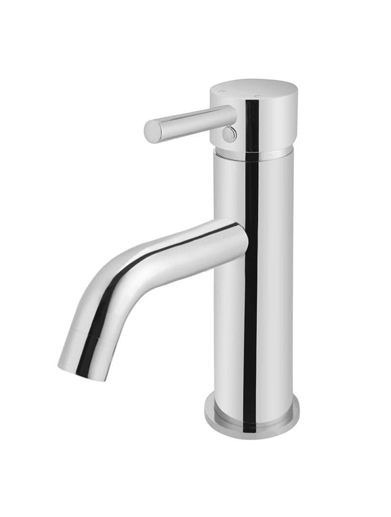 Round Basin Mixer Curved - Polished Chrome — view 1