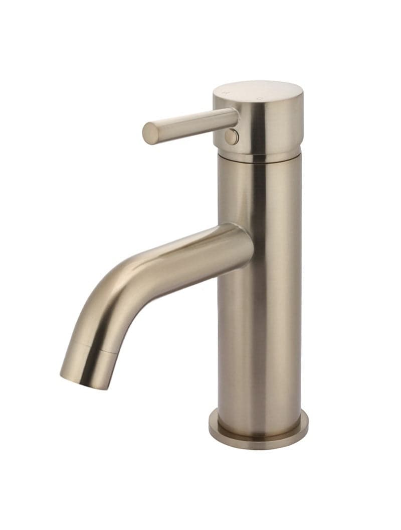 Round Basin Mixer Curved - Champagne — view 1