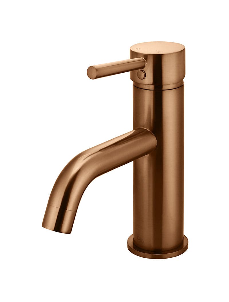 Round Basin Mixer Curved - Lustre Bronze — view 1