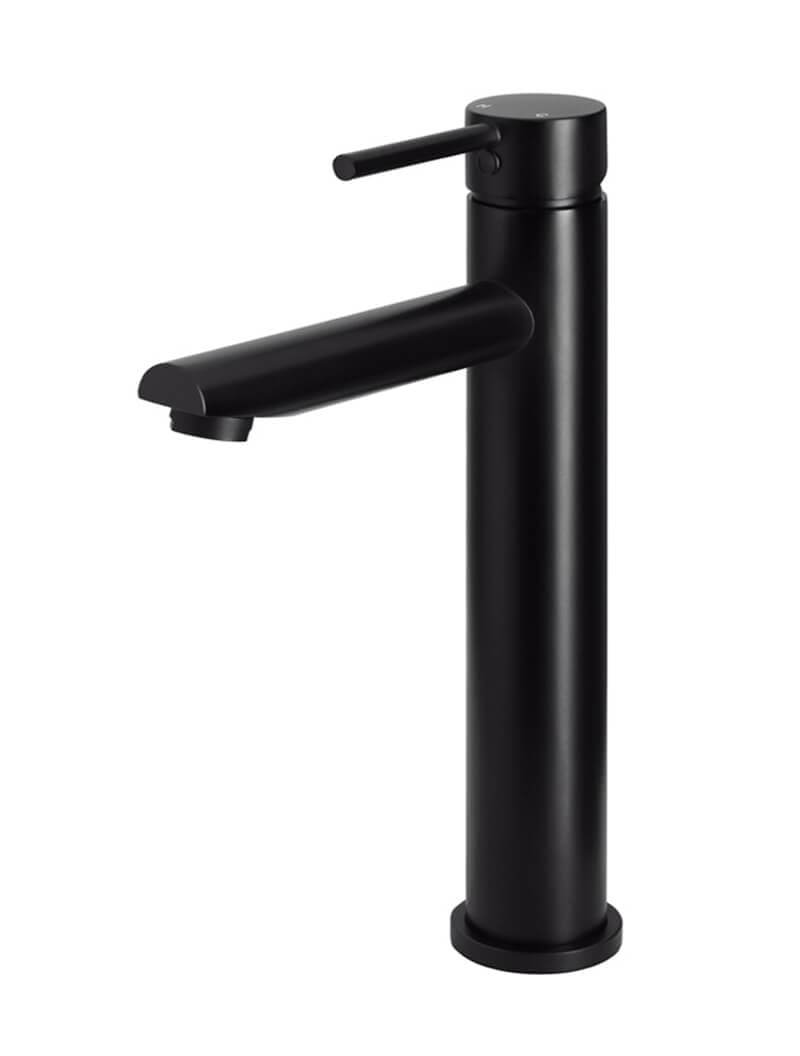 Round Tall Basin Mixer - Matte Black — view 1