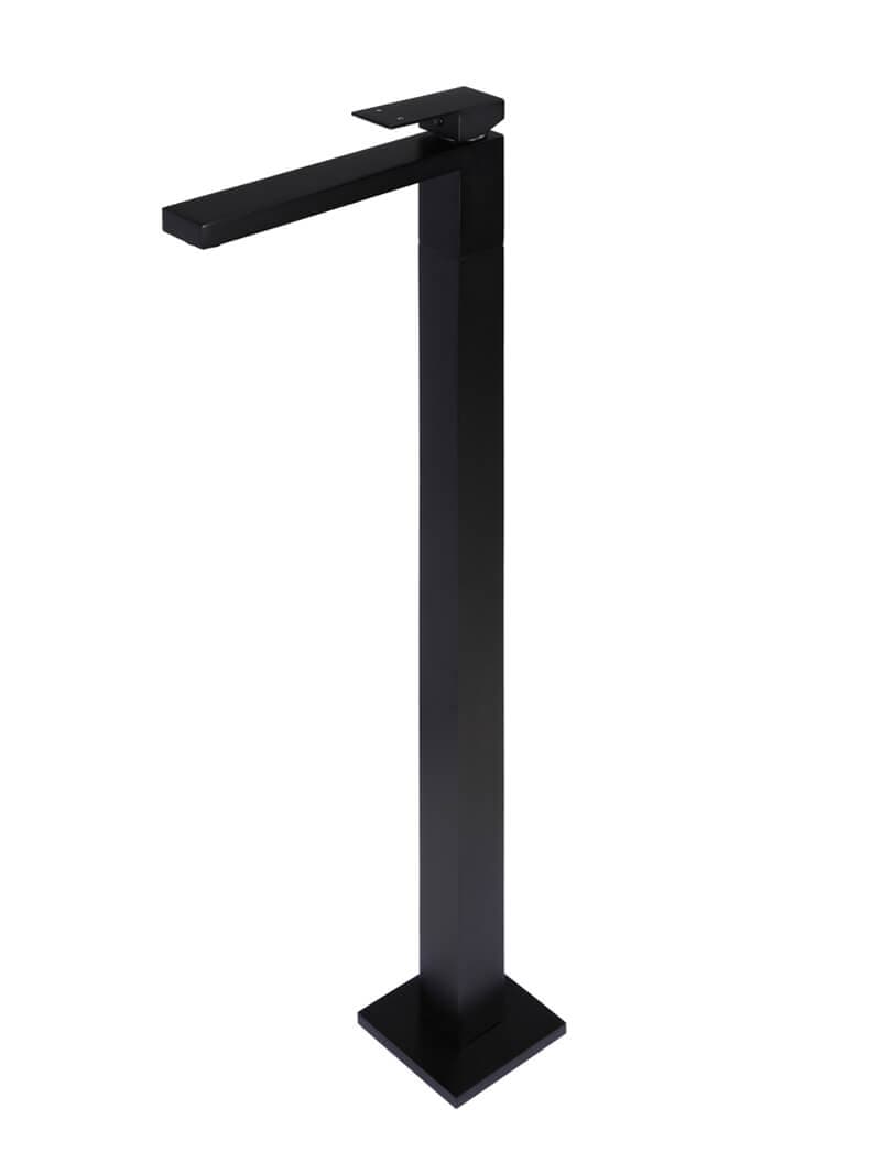 Square Freestanding Bath Mixer - Matte Black — view 1