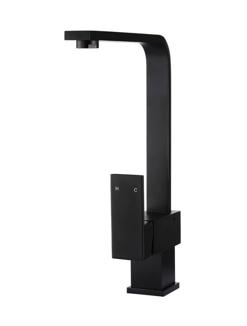 Square Kitchen Mixer Tap - Matte Black — view 1