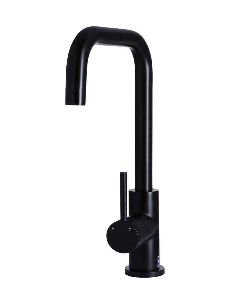 Round Kitchen Mixer Tap - Matte Black — view 1