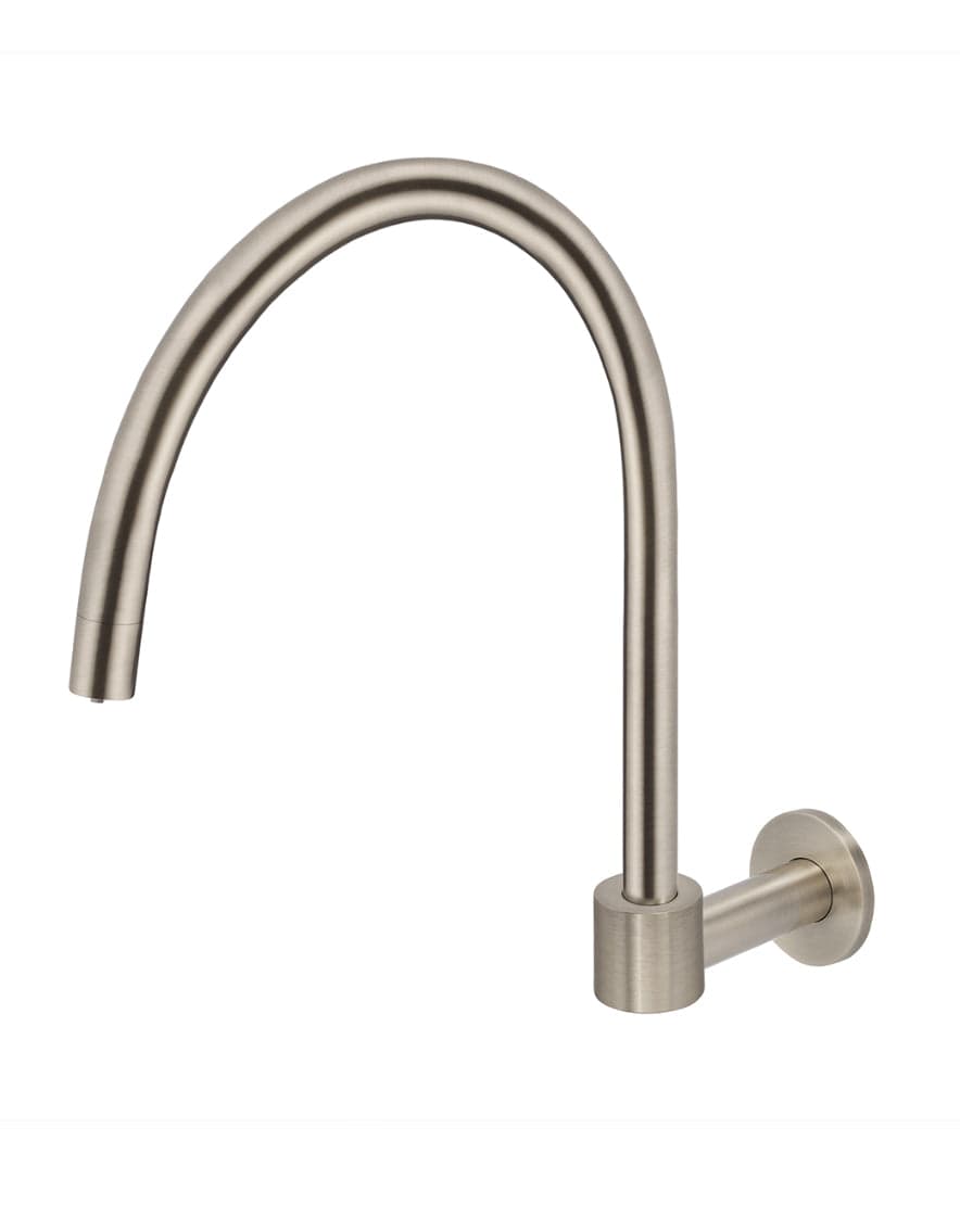 Round High-Rise Swivel Wall Spout - Champagne — view 1