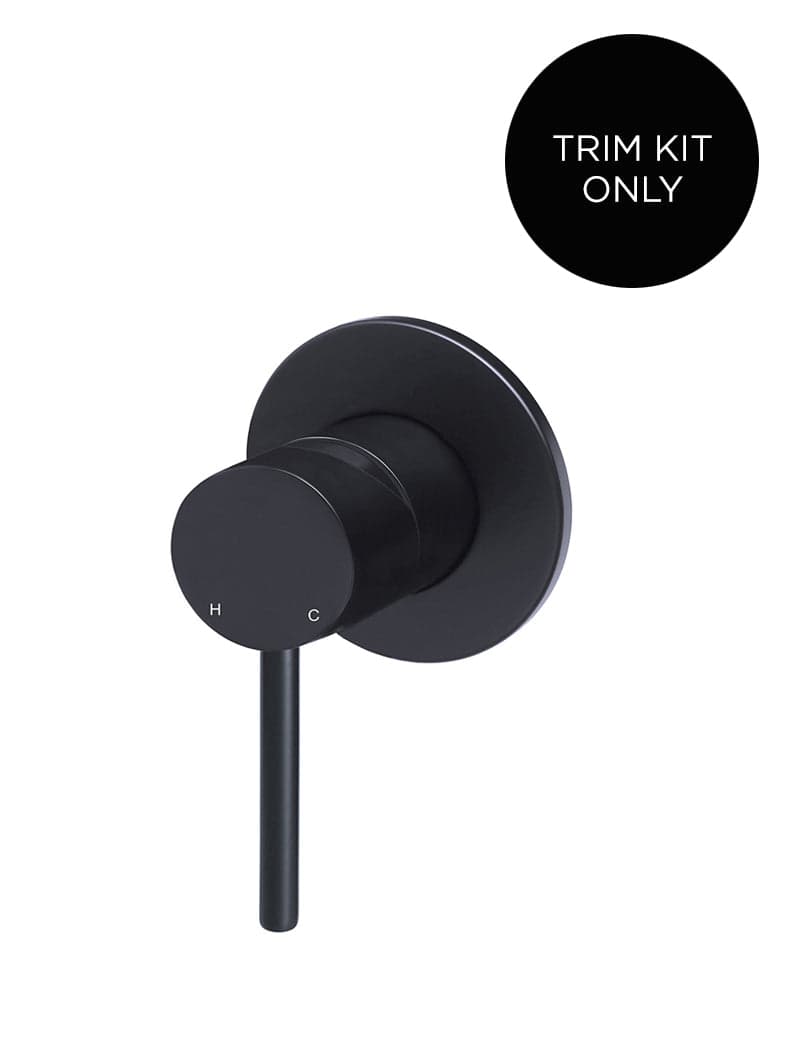 Round Wall Mixer Trim Kit (In-wall Body Not Included) - Matte Black — view 1