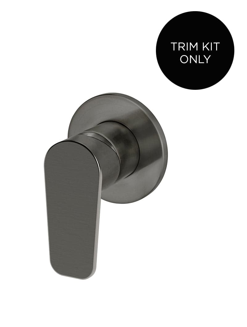 Round Wall Mixer Paddle Handle Trim Kit (In-wall Body Not Included) - Shadow Gunmetal — view 1