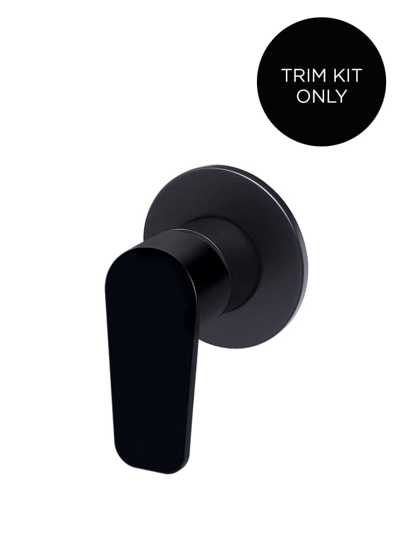 Round Wall Mixer Paddle Handle Trim Kit (In-wall Body Not Included) - Matte Black — view 1